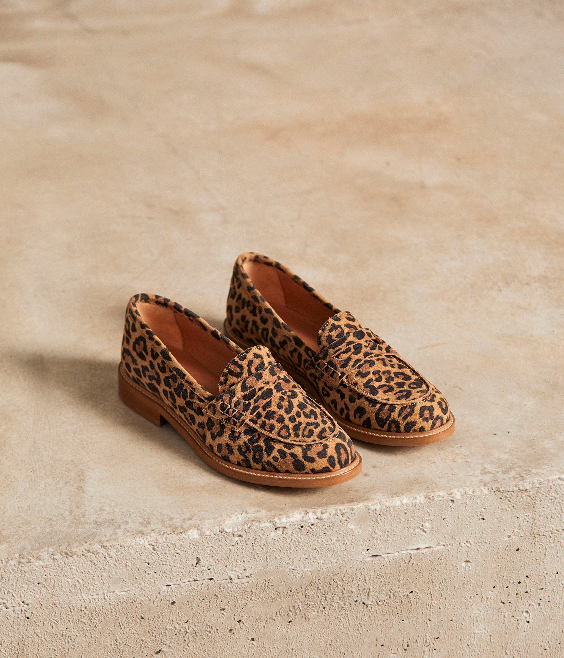 Mocassins motif léopard Angella