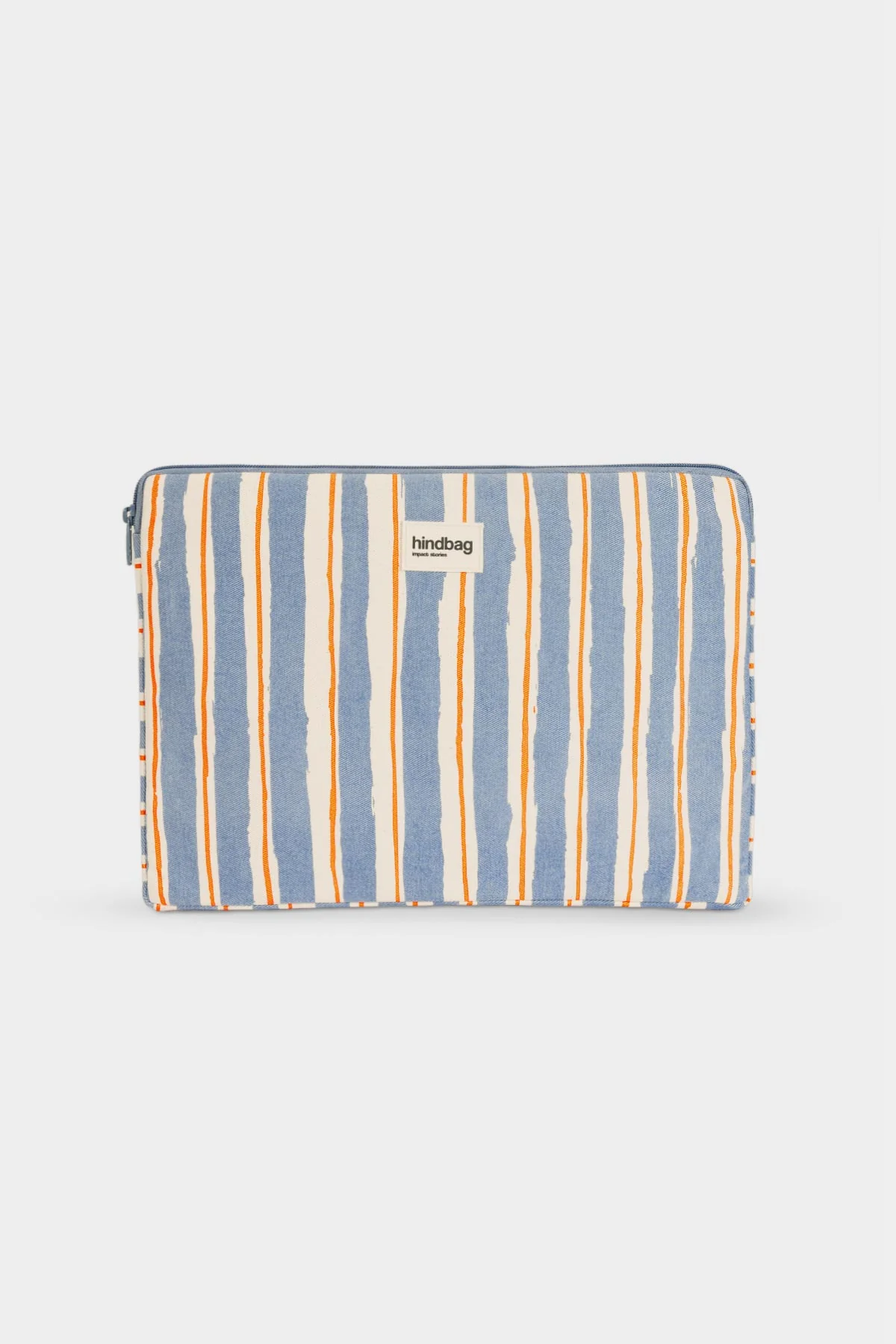 Housse d'ordinateur Ava Rayures Orange et Bleu