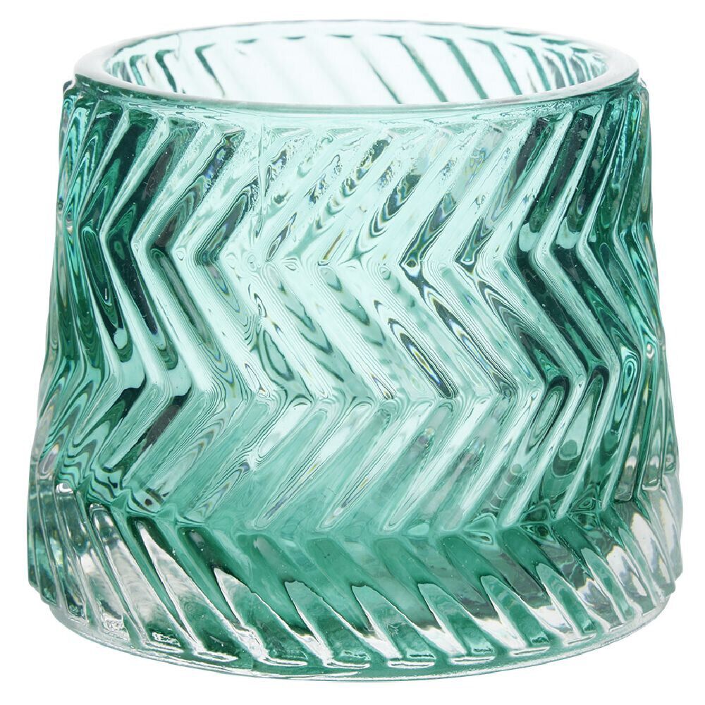 Photophore en verre strie diagonale