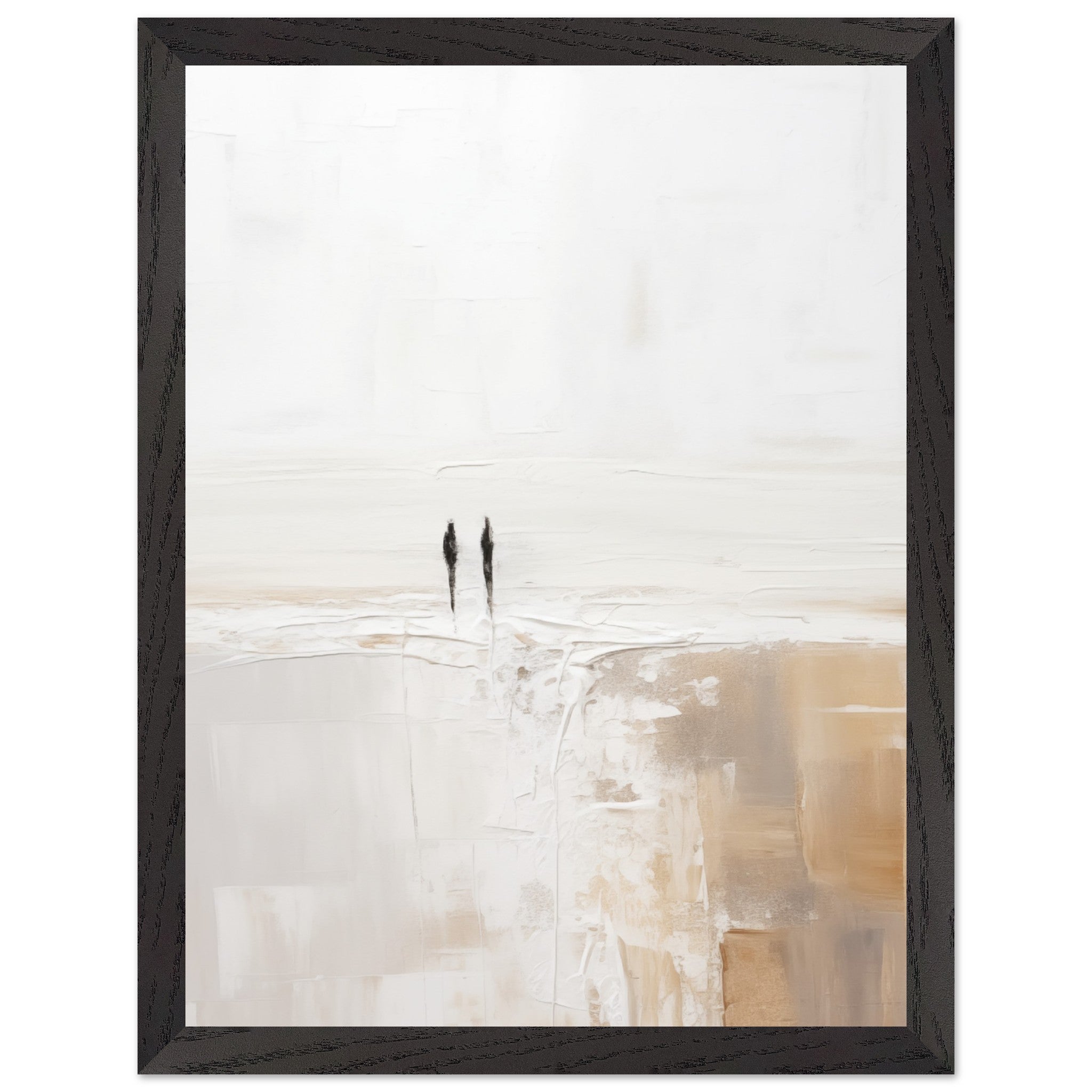 Artfulprints Poster met Lijst Abstract - Silhouettes 2  - 30x40 cm - Wit