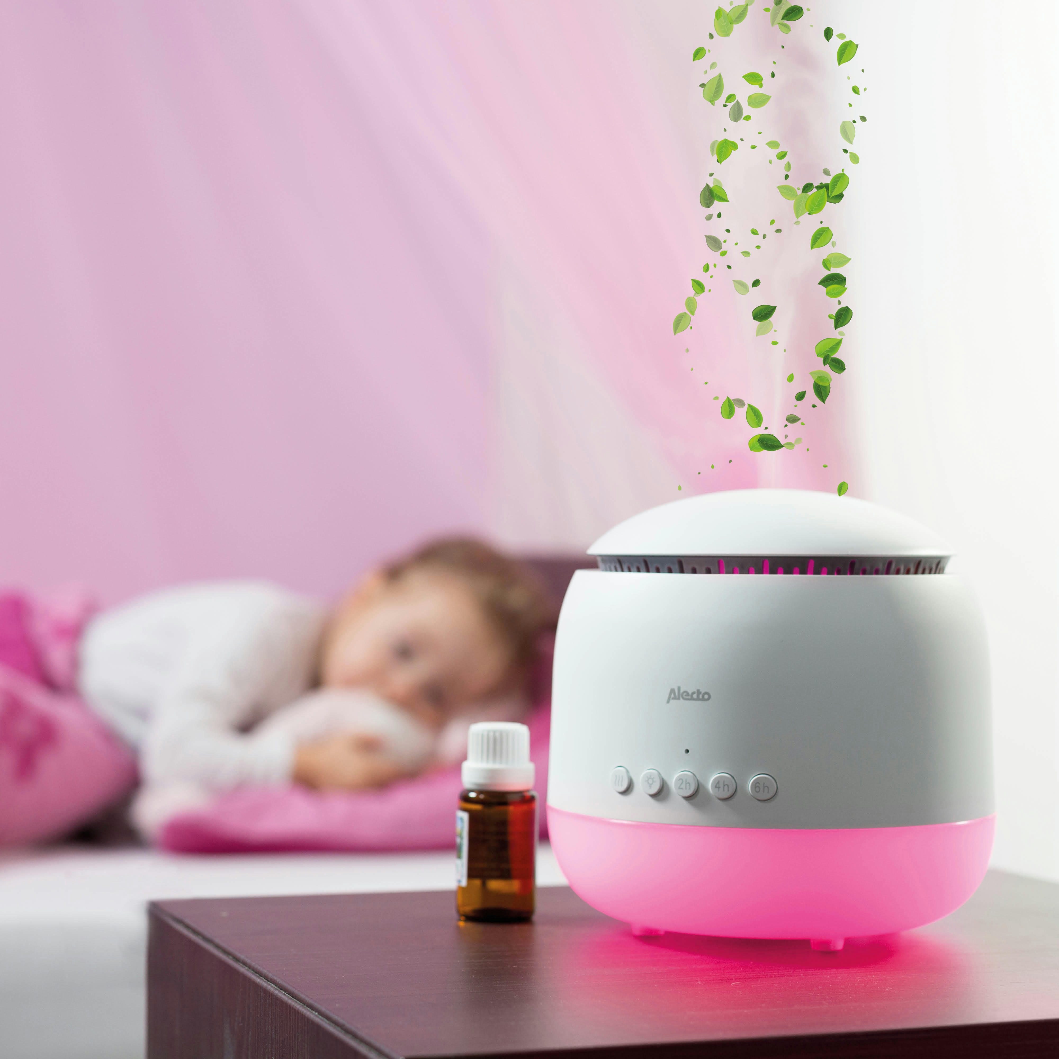 - Humidificateur pour chambre de bébé 3 en 1 blanc