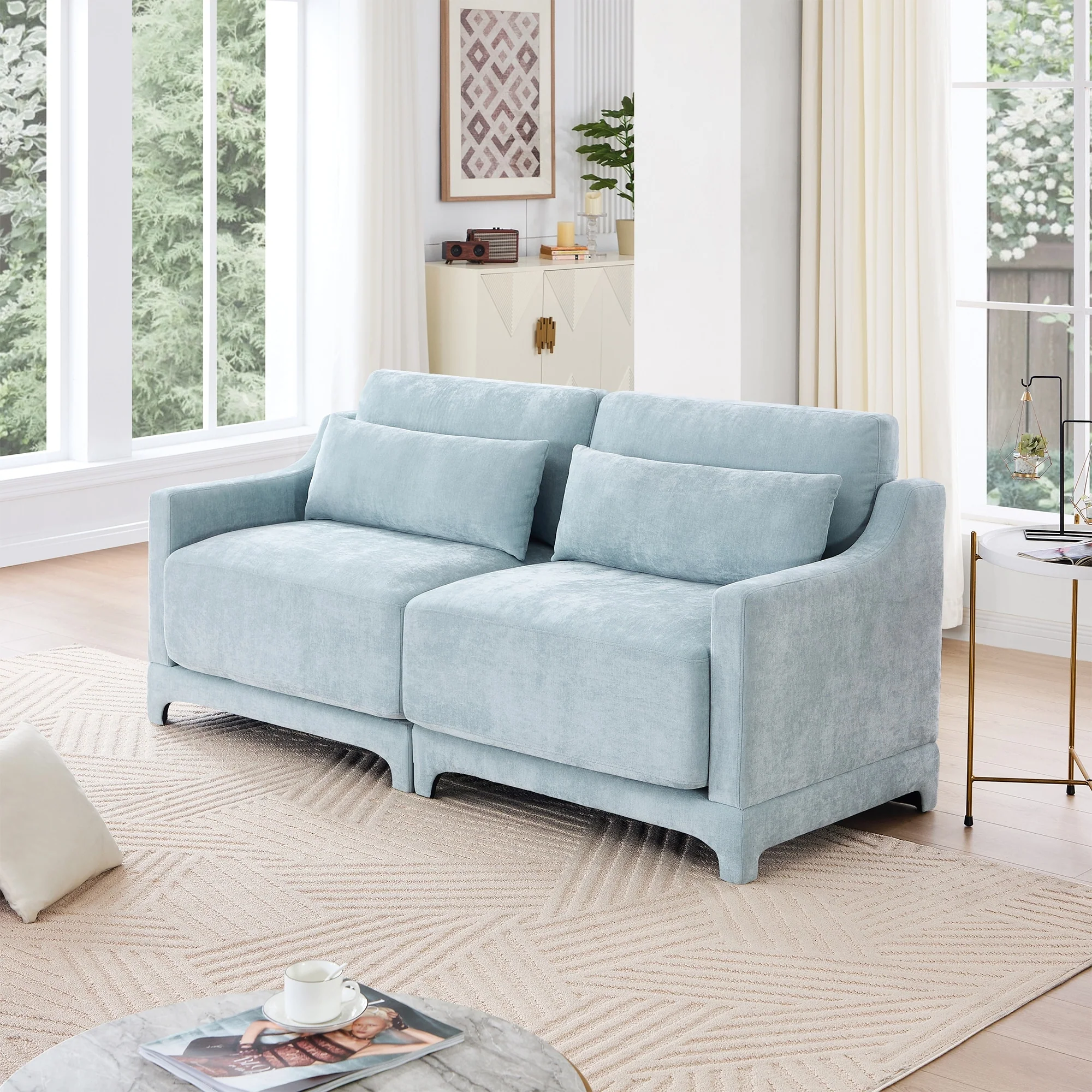 GDFStudio - Llewellyn Two-Seater Chenille Sofa