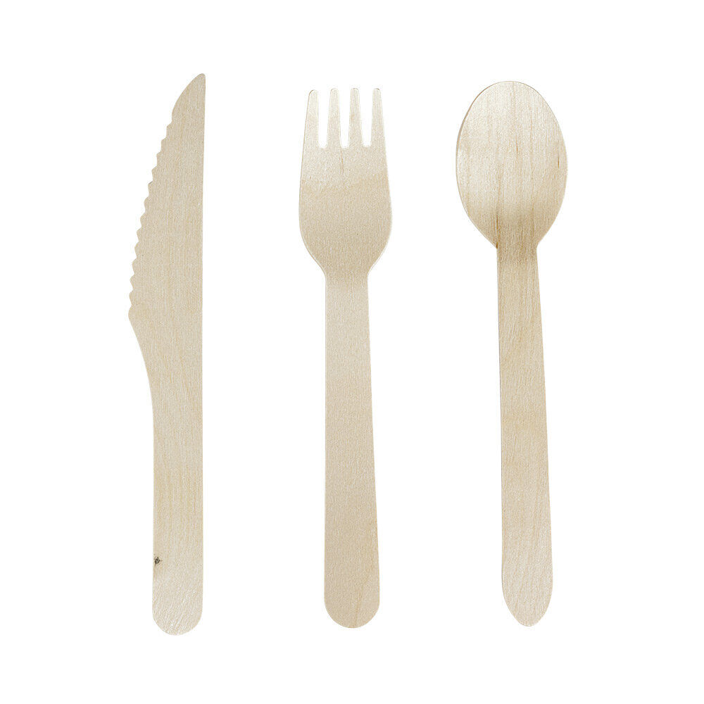 Lot de 48 couverts en bambou