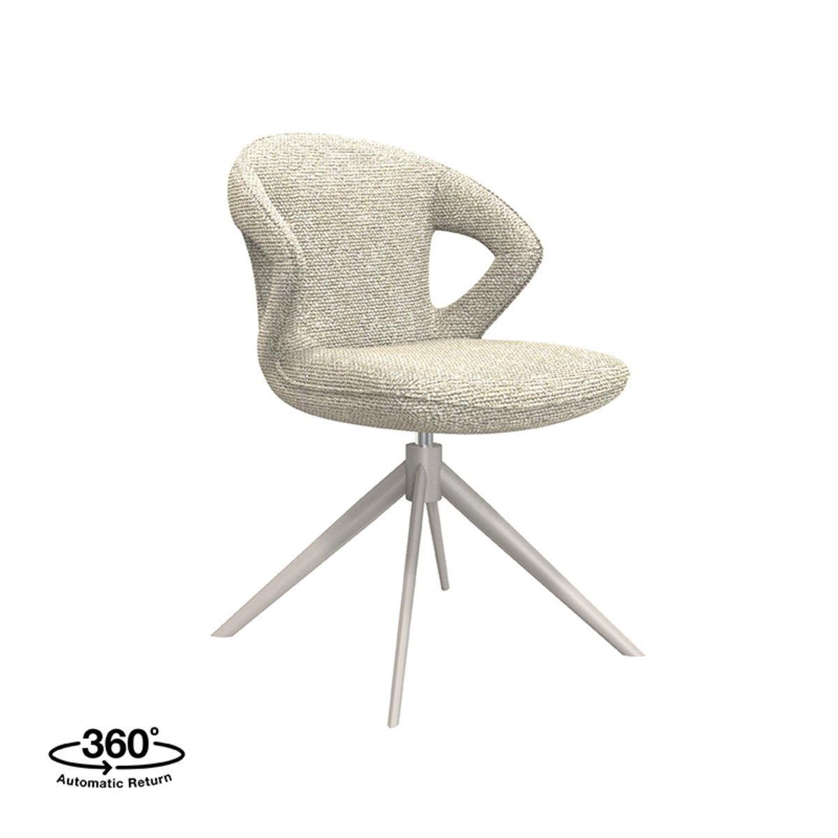 LABEL51 Eetkamerstoel Zurich - Naturel Bouclé