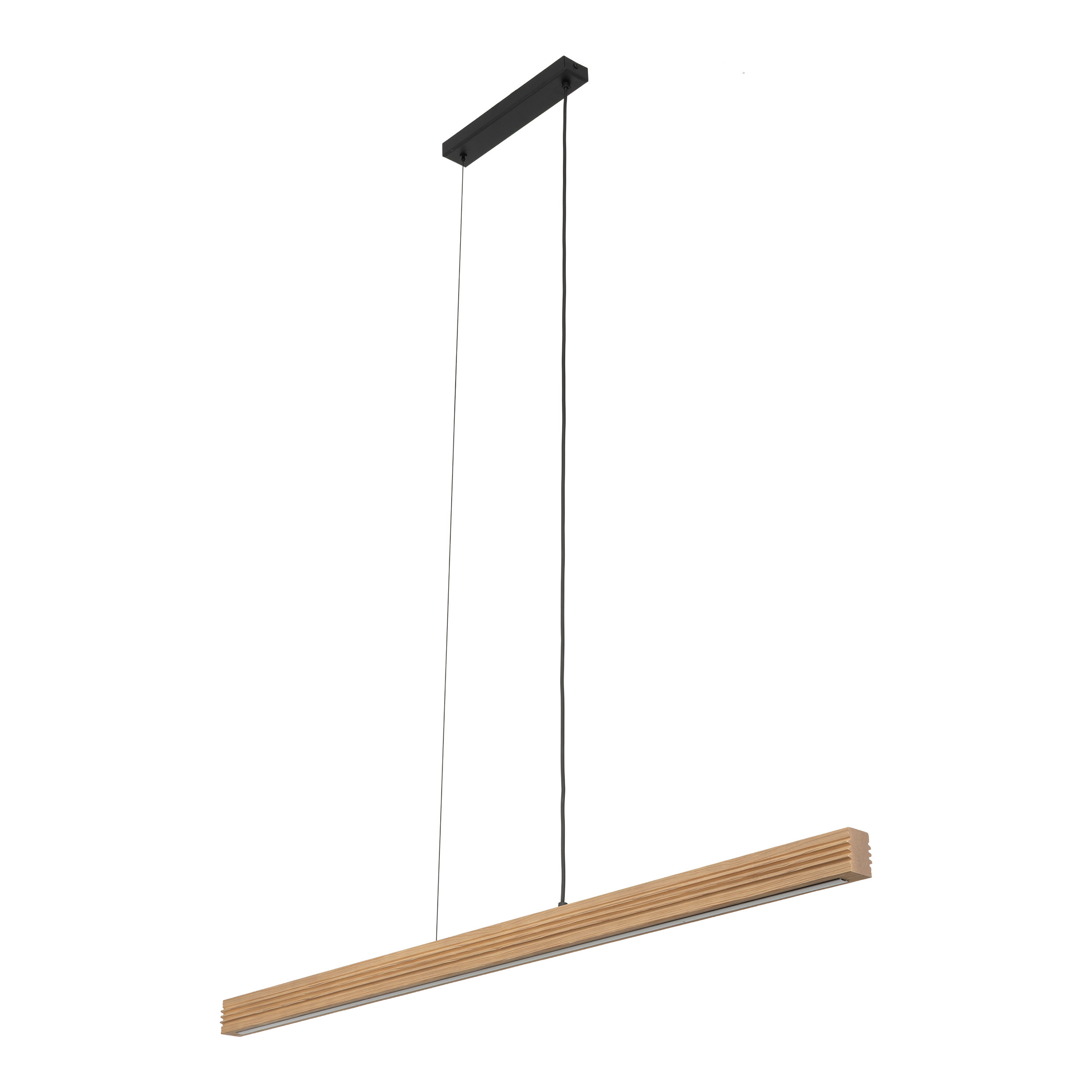Lampa Led Wisząca Tk Lighting Viga Sosna Drewniana Belka Ryflowana