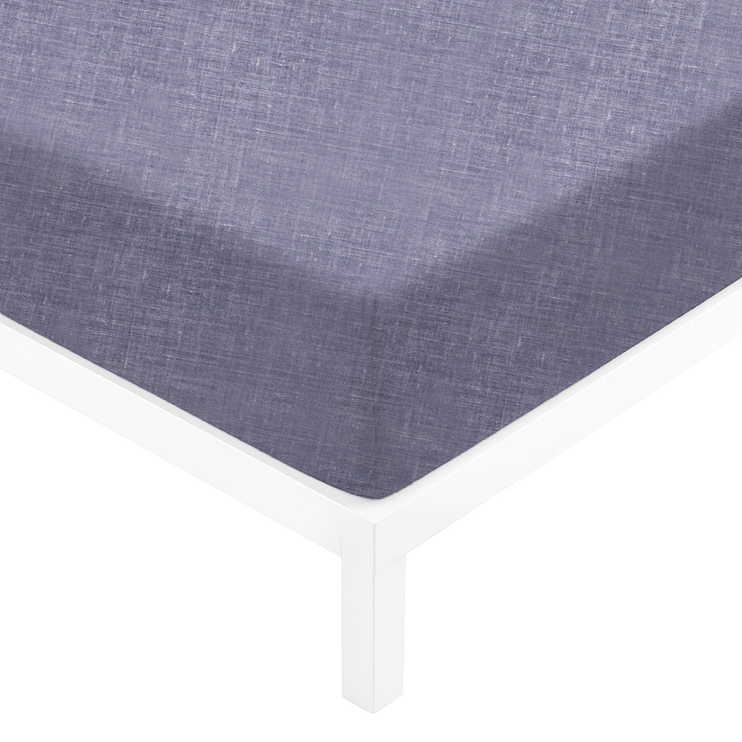 Lenzuolo con angoli matrimoniale melange blu