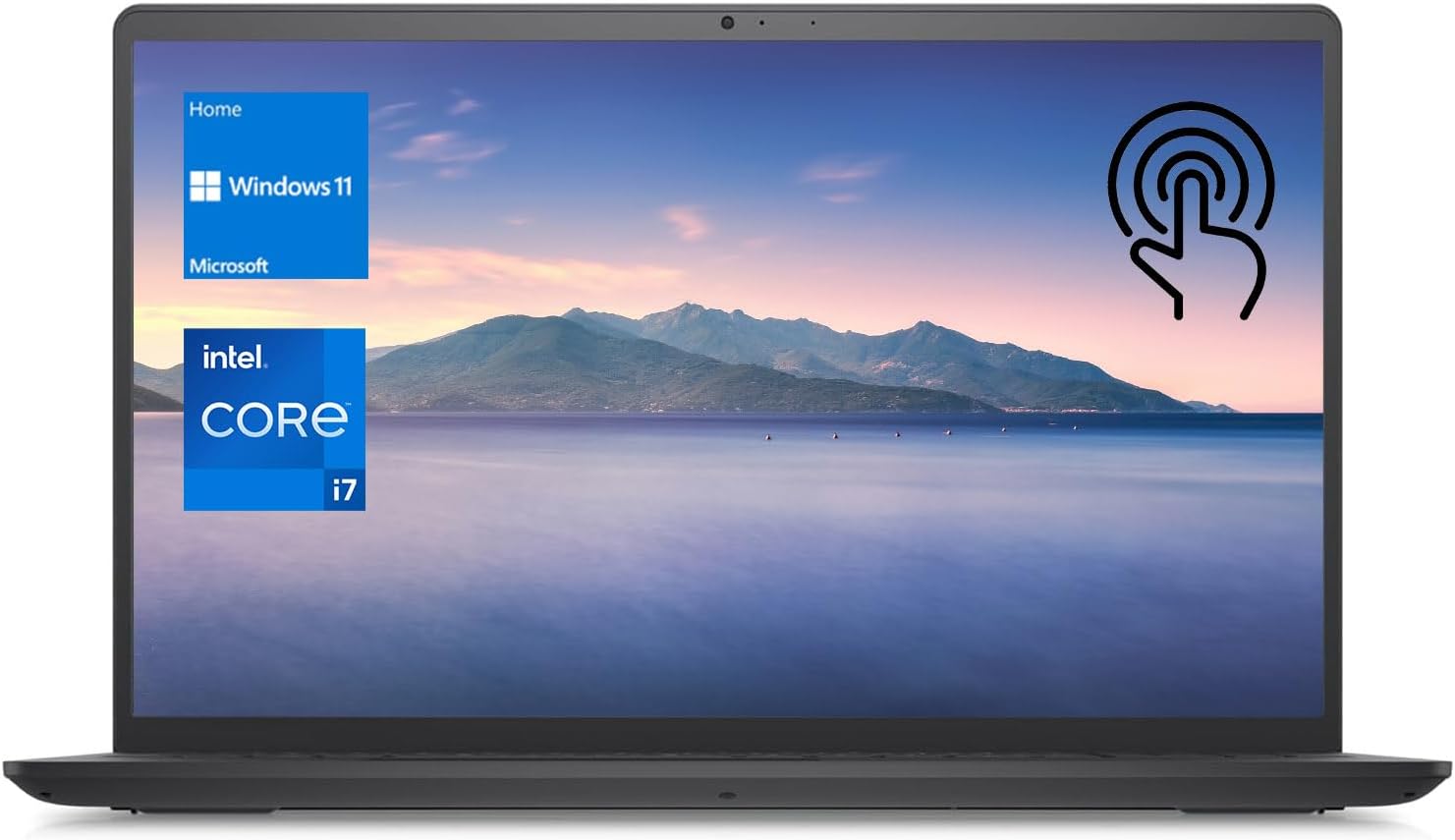 DELL Inspiron 3520 15.6 Touchscreen i7 Laptop  15.6 FHD Touchscreen  Intel Core i7-1255U  16GB RAM  1TB SSD  Numeric Keypad  Webcam  SD Card Reader  HDMI  Wi-Fi  Windows 11 Home  Black