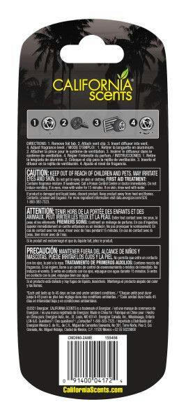 California Scents Mini Diffuser Vent Clip Air Freshener, Ice Scent, 2-pk