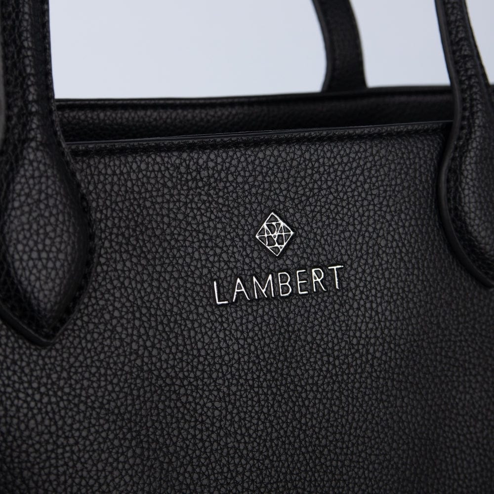 The Claire - Recycled Black Vegan Leather Tote Bag