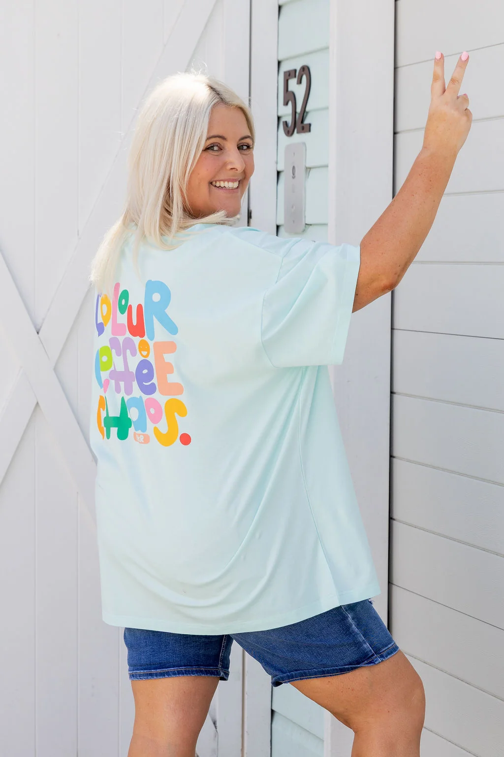 Alfie Oversized Tee in Chaos Blue by Kasey Rainbow