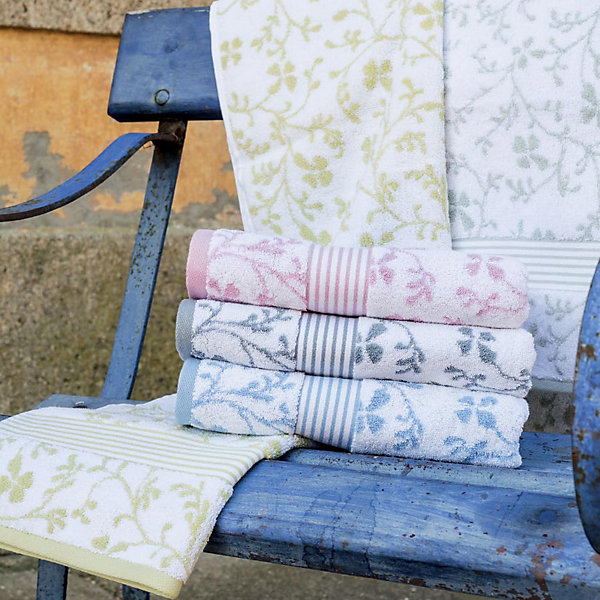 Drap de bain 100x150 cm VINTAGE FLORAL Vert 550g/m2