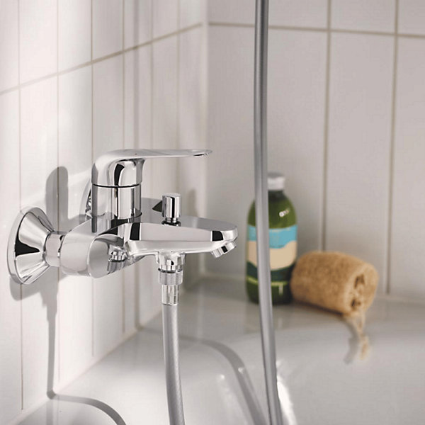 Pack mitigeur mécanique GROHE Swift   Douchette 1 jet GROHE Get Stick   Flexible1750 mm et support