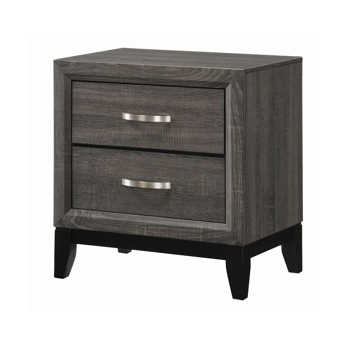 Carina Grey Oak and Black 4-piece Panel Bedroom Set