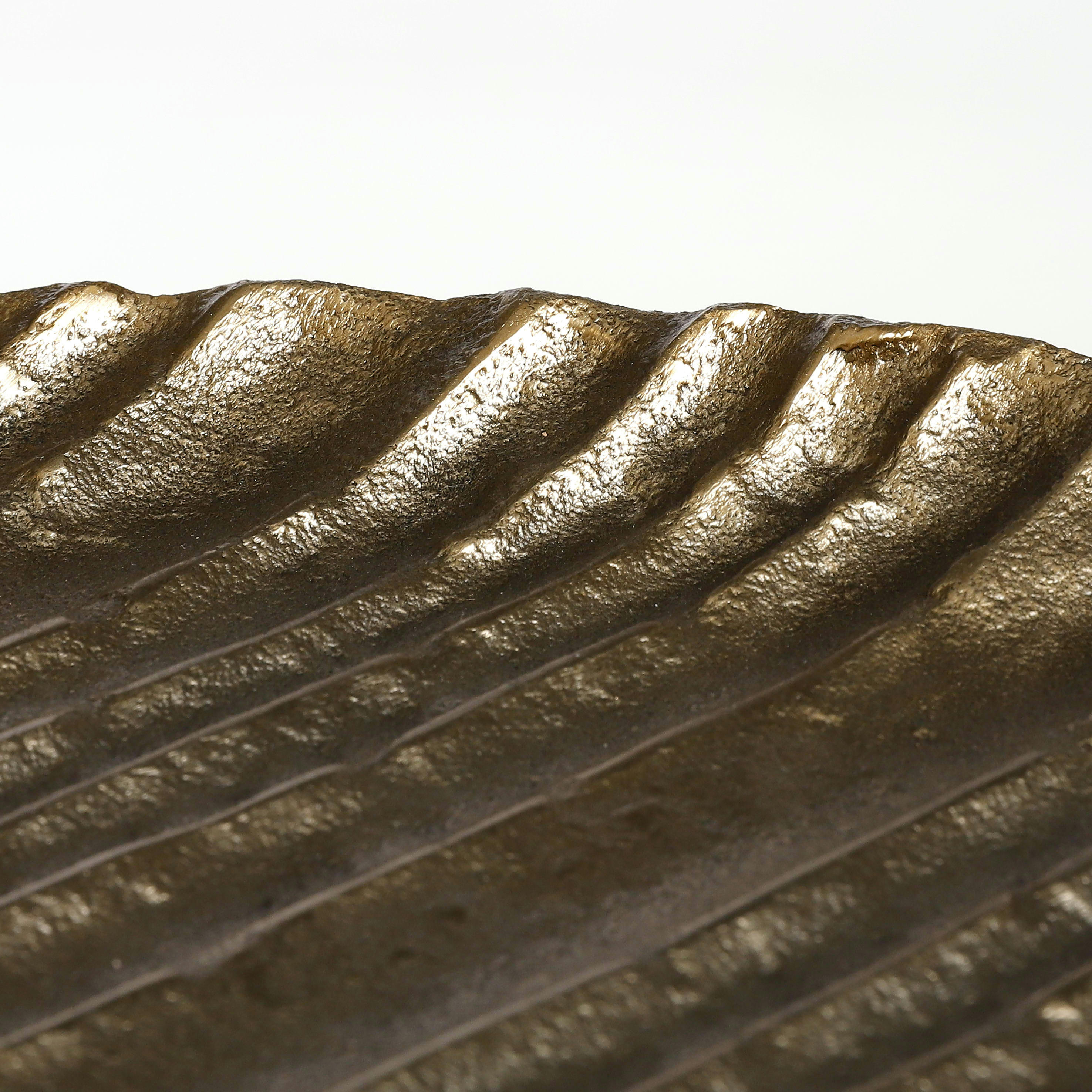 CALABRIA - Assiette en aluminium doré foncé D27