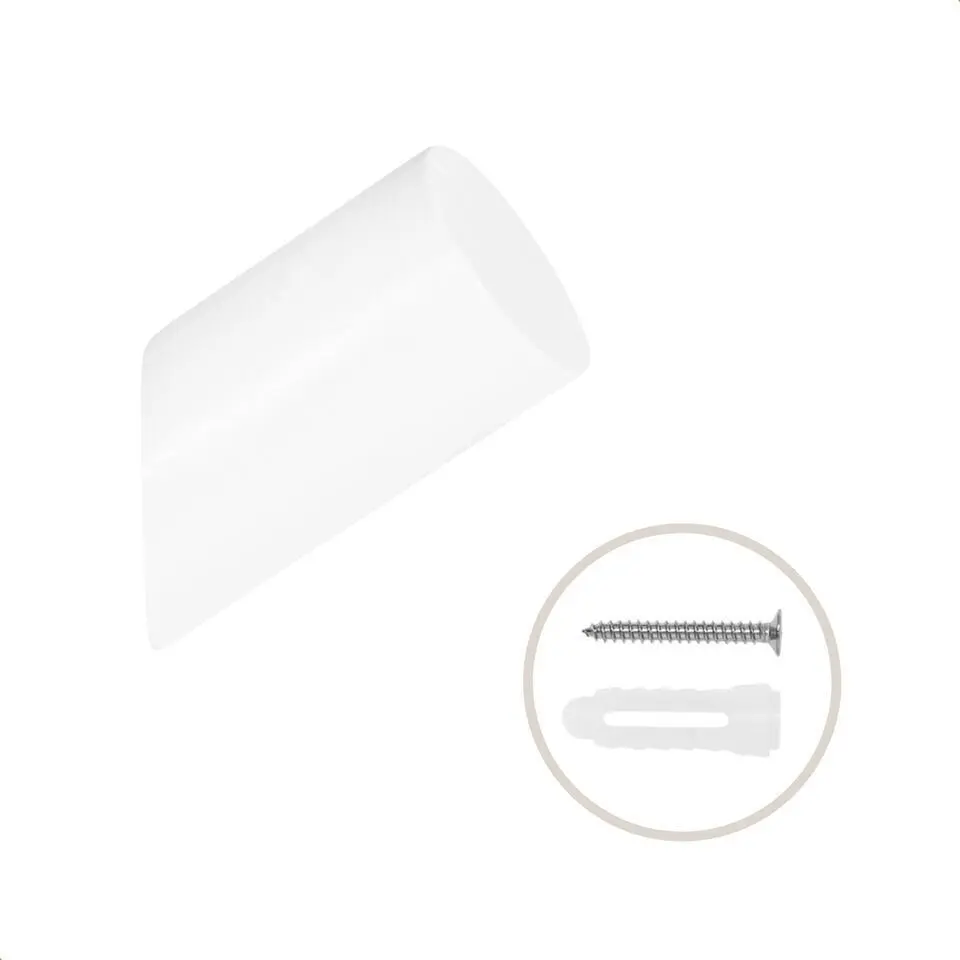 QUVIO Houten wand haakje - Wit - S - Set van 2