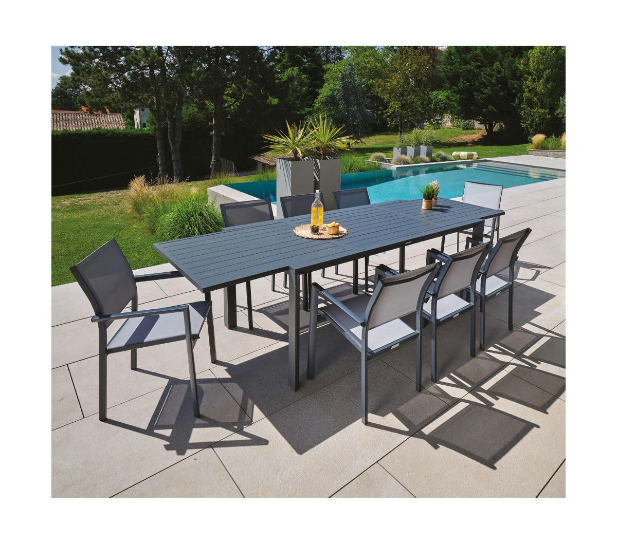 ARGOS - Ensemble repas de jardin  12 places et plus en aluminium