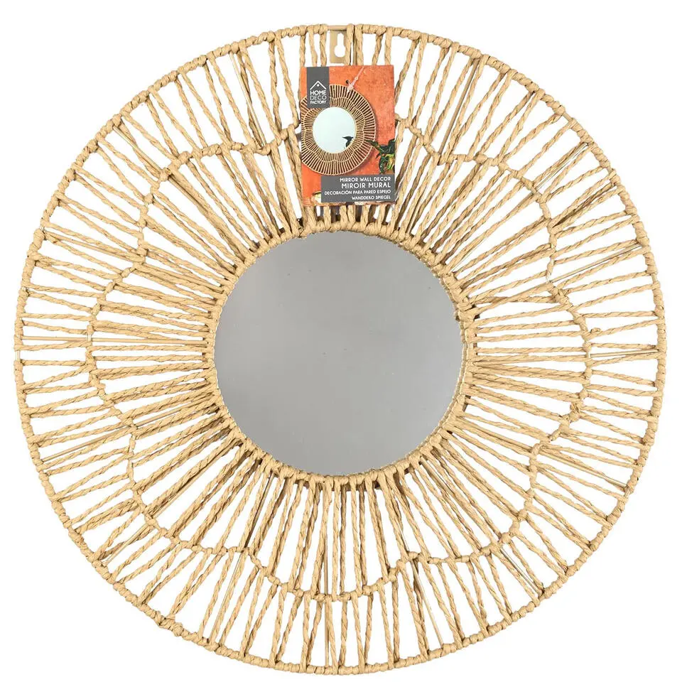 Home deco factory Rotanspiegel - rond - D50 cm - bohemian