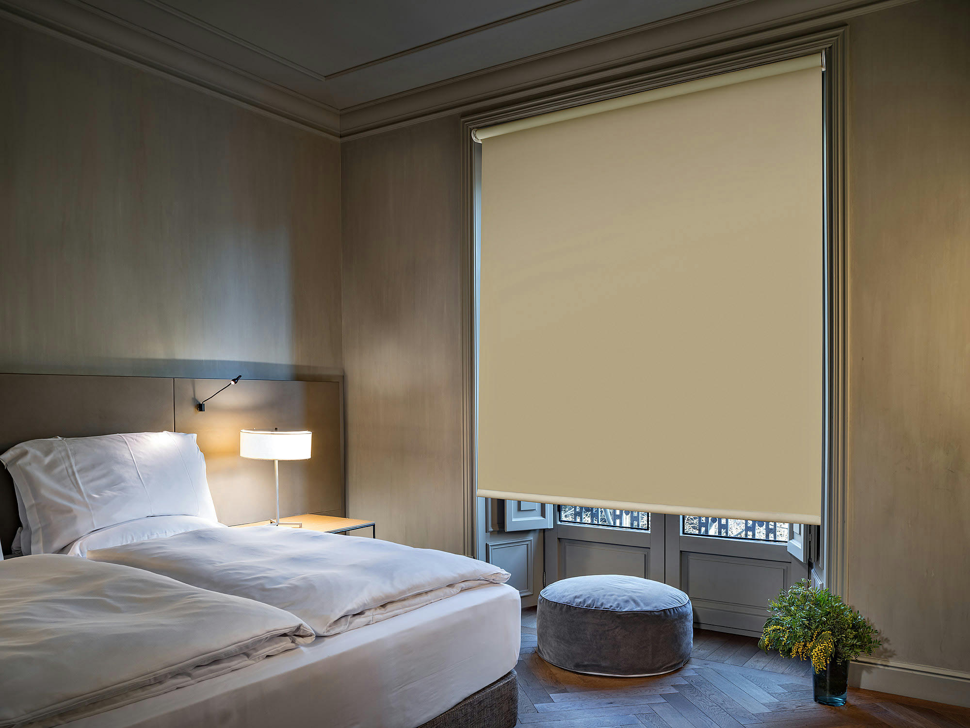 BLACKOUT - Store enrouleur occultant beige 100 x 190 cm