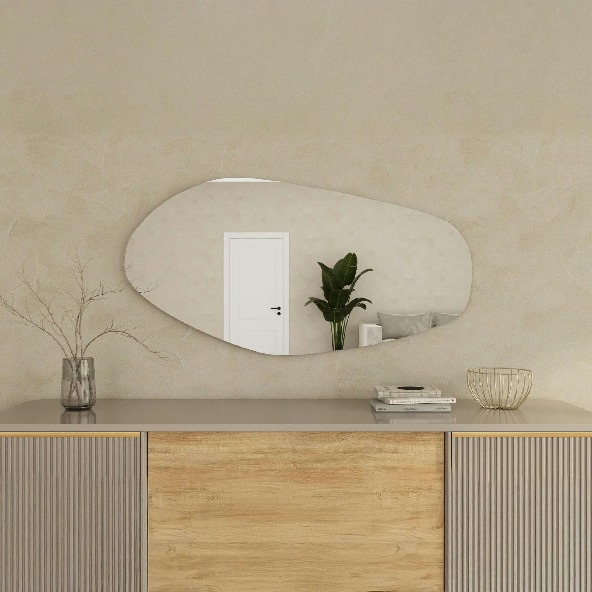 Grand miroir mural organique - forme nature 120 cm CODY