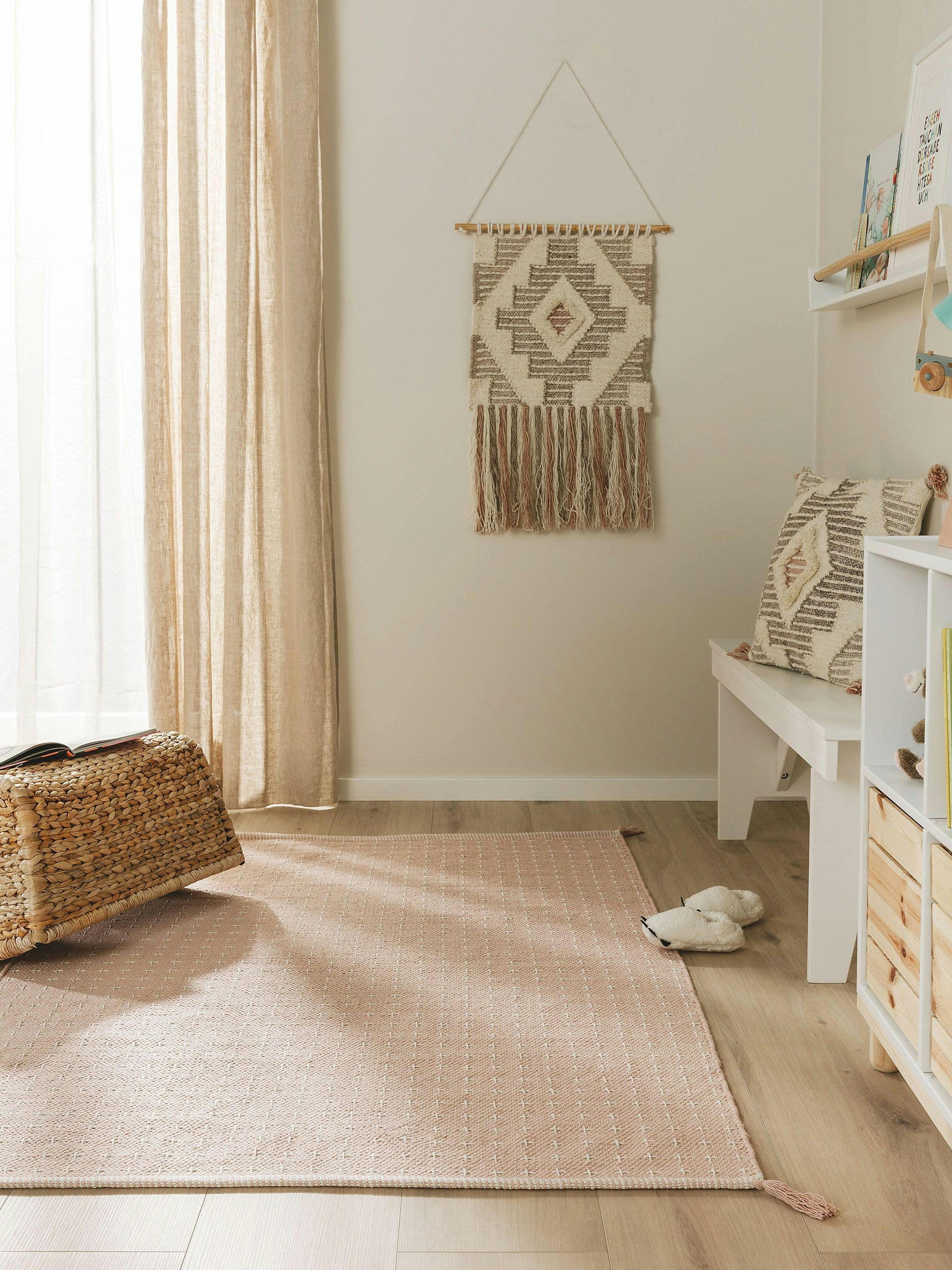 EMIL - Tapis enfant rose 150x220