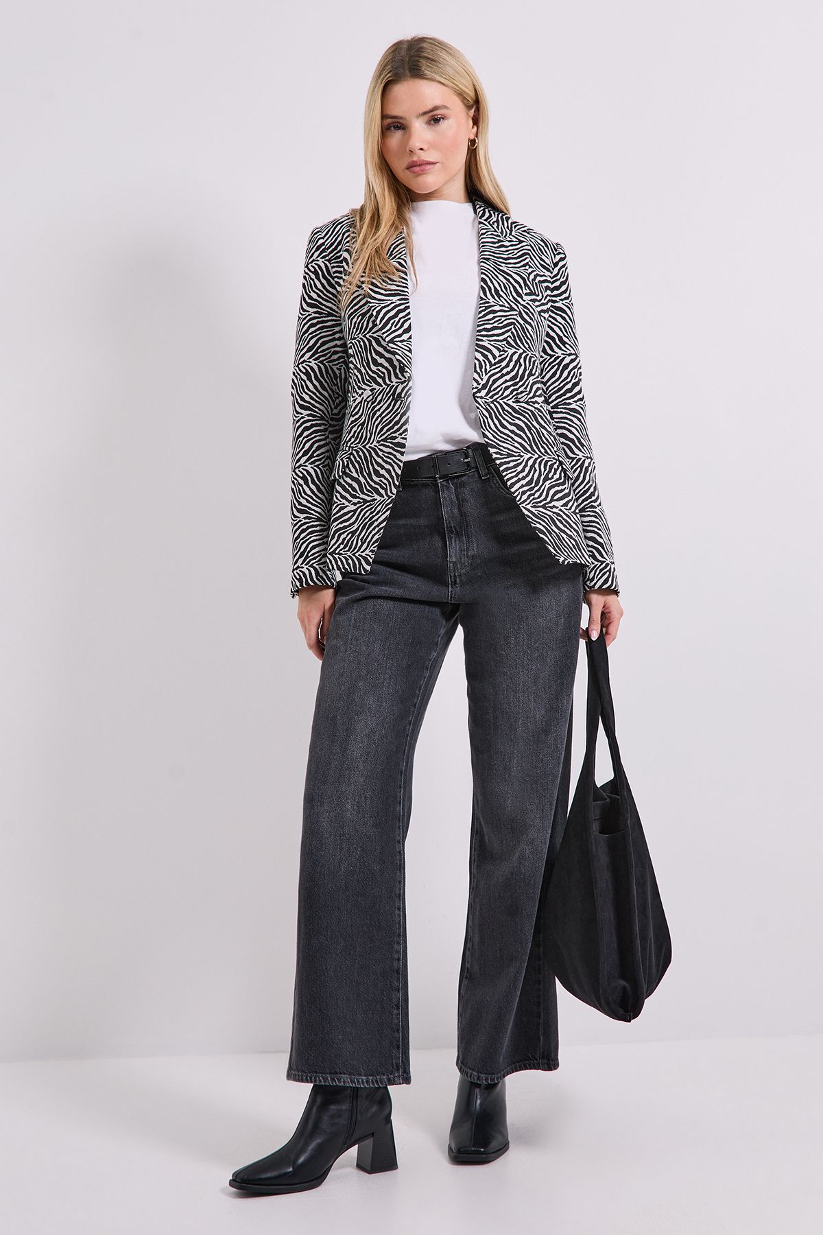 Dorothy Perkins Zebra printed Double Breasted Blazer