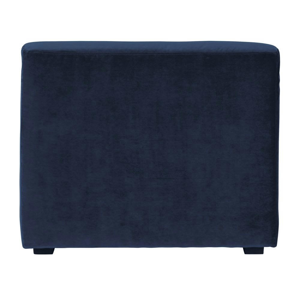 Virgile - Chauffeuse pour canapé modulable en velours bleu nuit