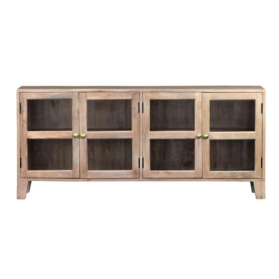 NATURAL MYSTIC - Buffet à 4 portes en bois de manguier.