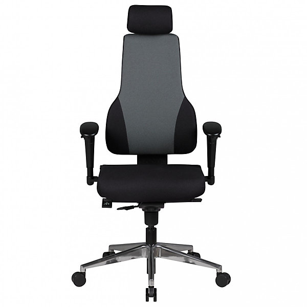 Chaise de Bureau Tissu Fauteuil Ergonomique Siège Pivotante Gris 120 kg FineBuy