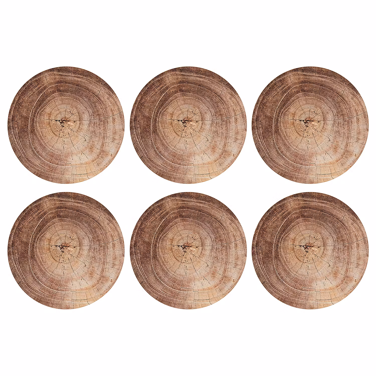 CORKWOOD Tischset Holzoptik 6er-Set