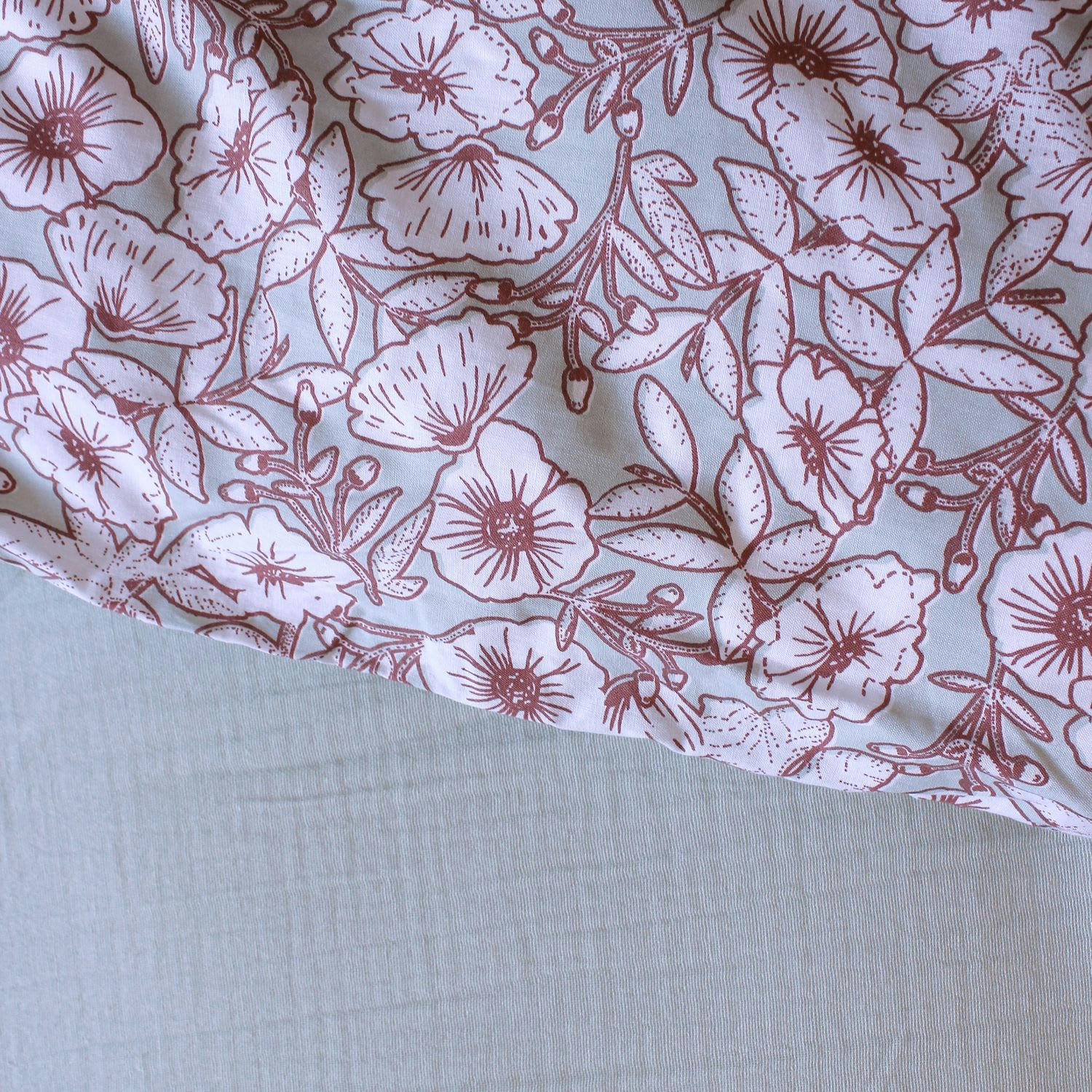 COTTAGE - Parure de lit 100 % coton gris 240 x 220 cm