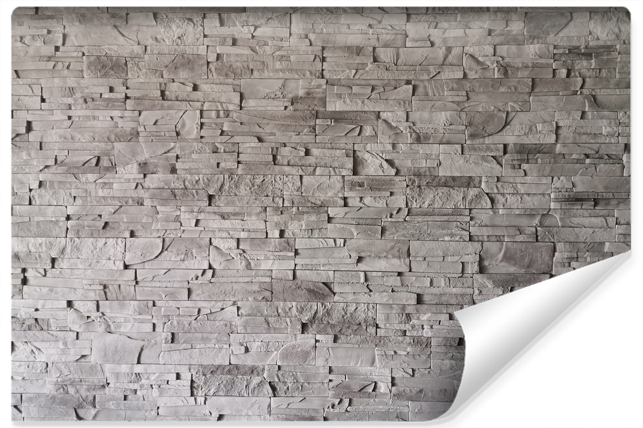 Fototapeta Szara CEGŁA Kamień Łupek 3D 90x60cm