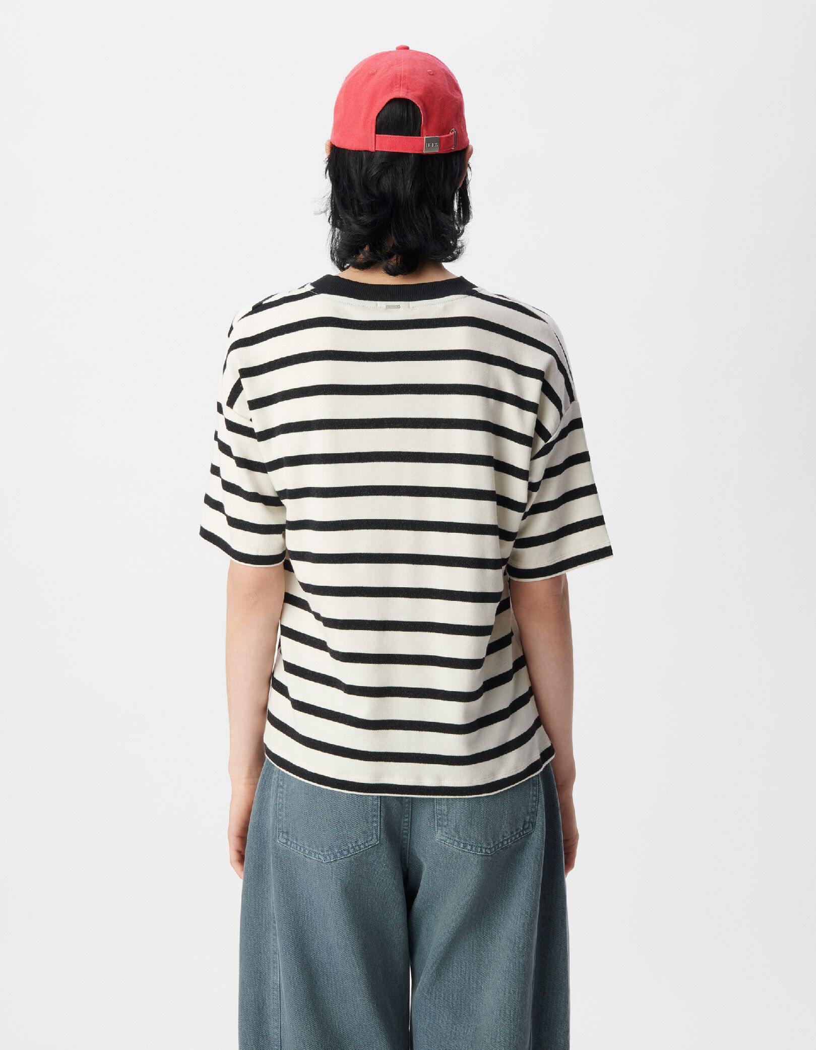 Tee-shirt marinière rayures pailletées Femme
