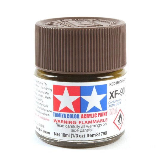 Tamiya Colour Red Brown Acrylic Paint 10ml (XF-90)