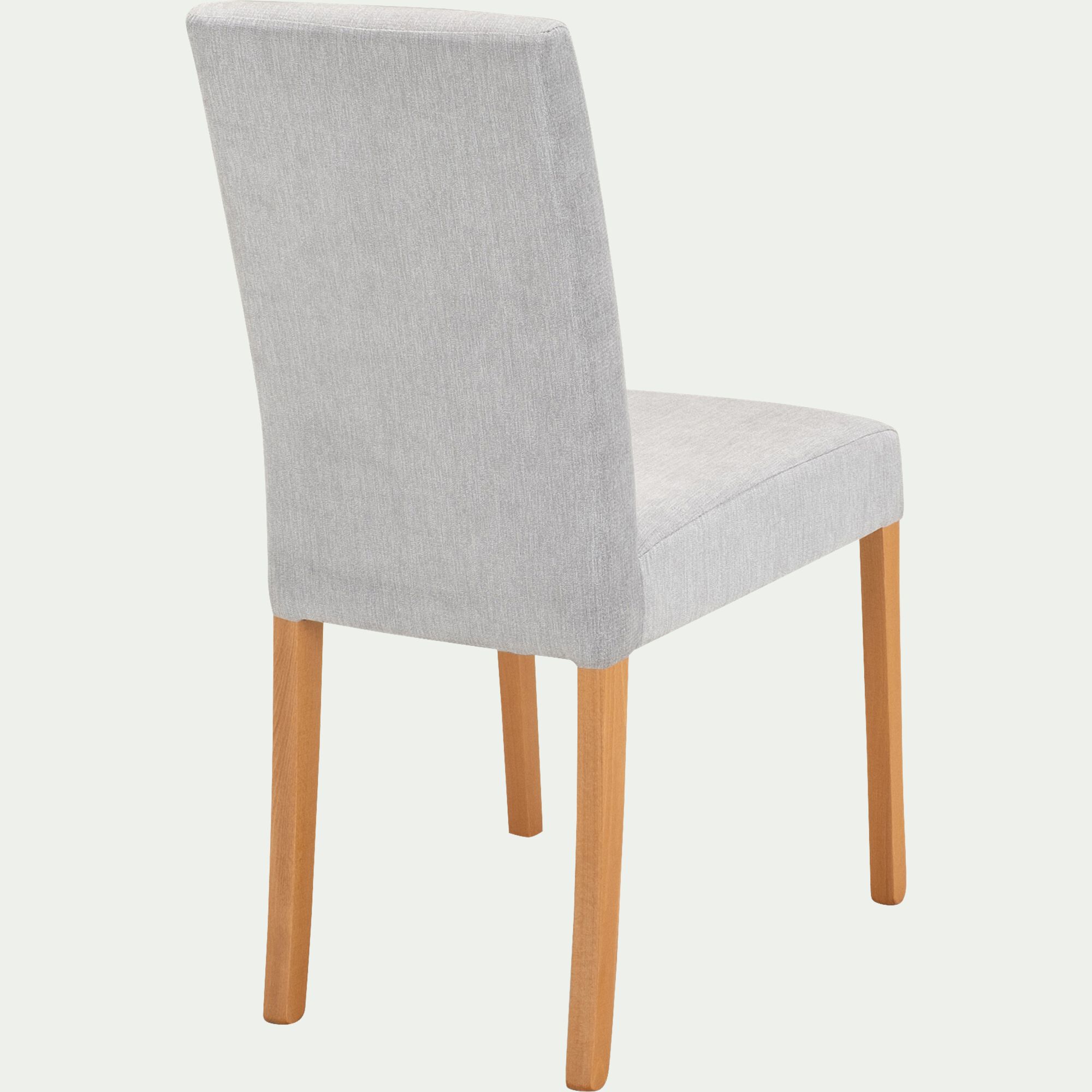 LANA - Chaise en tissu avec piètement en hêtre - gris