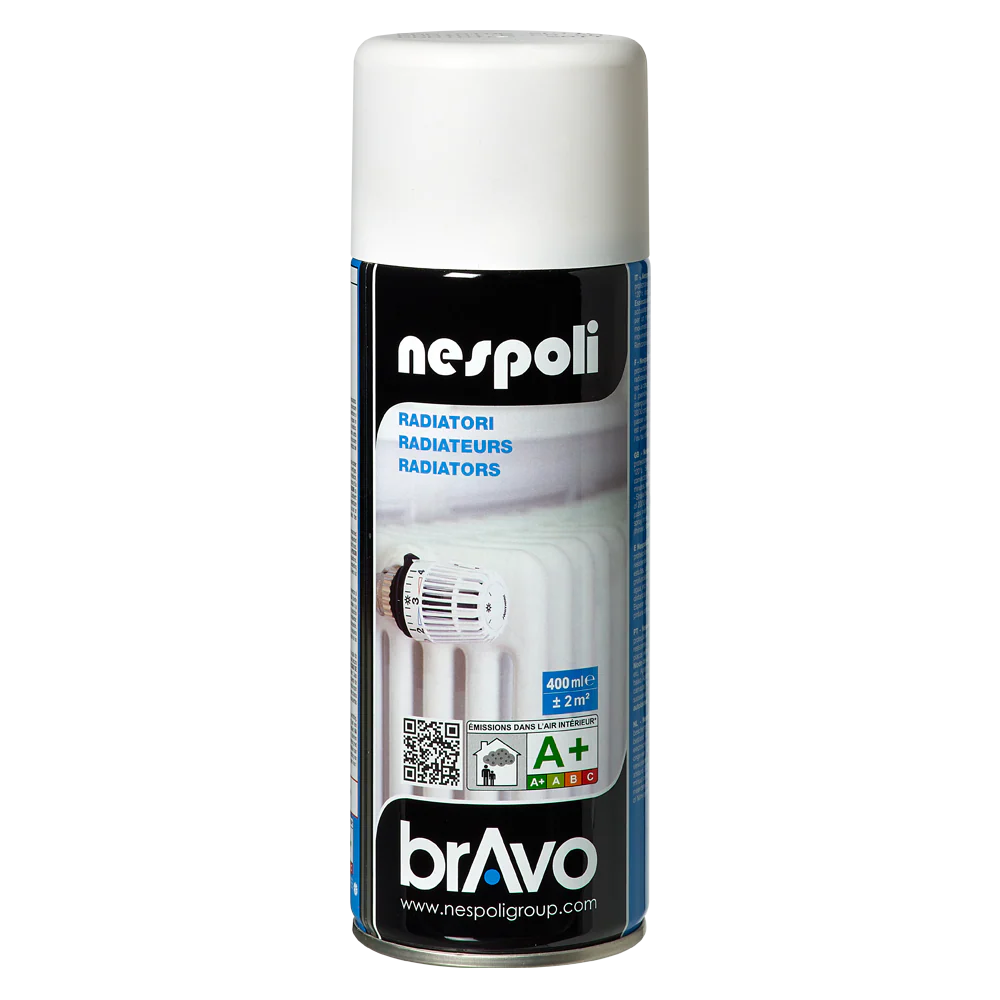 Nespoli Peinture Spécial radiateur Bombe de peinture blanc Satiné 0,4 L