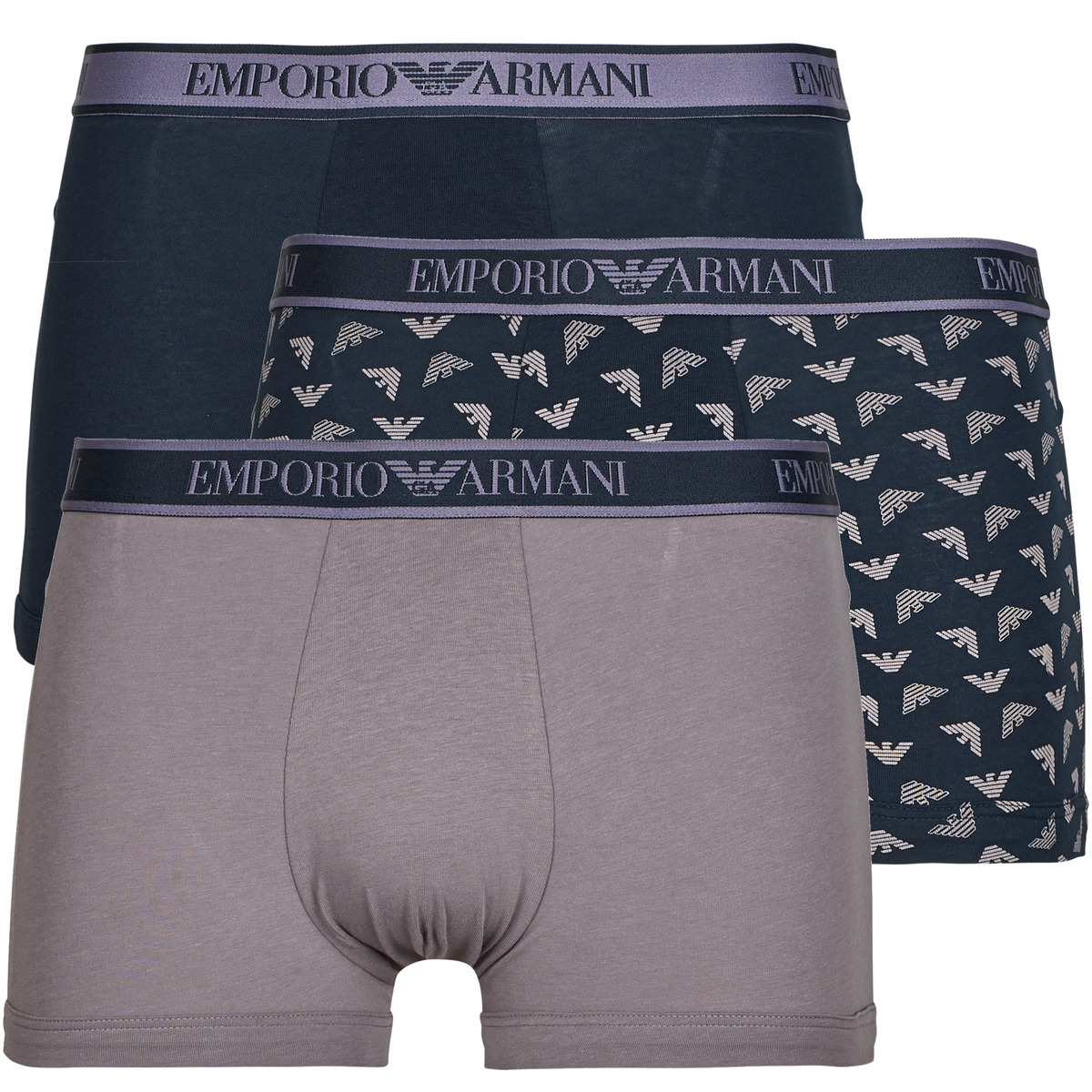 Emporio Armani - CORE LOGO BAND PACK X3 - Marine / Parma