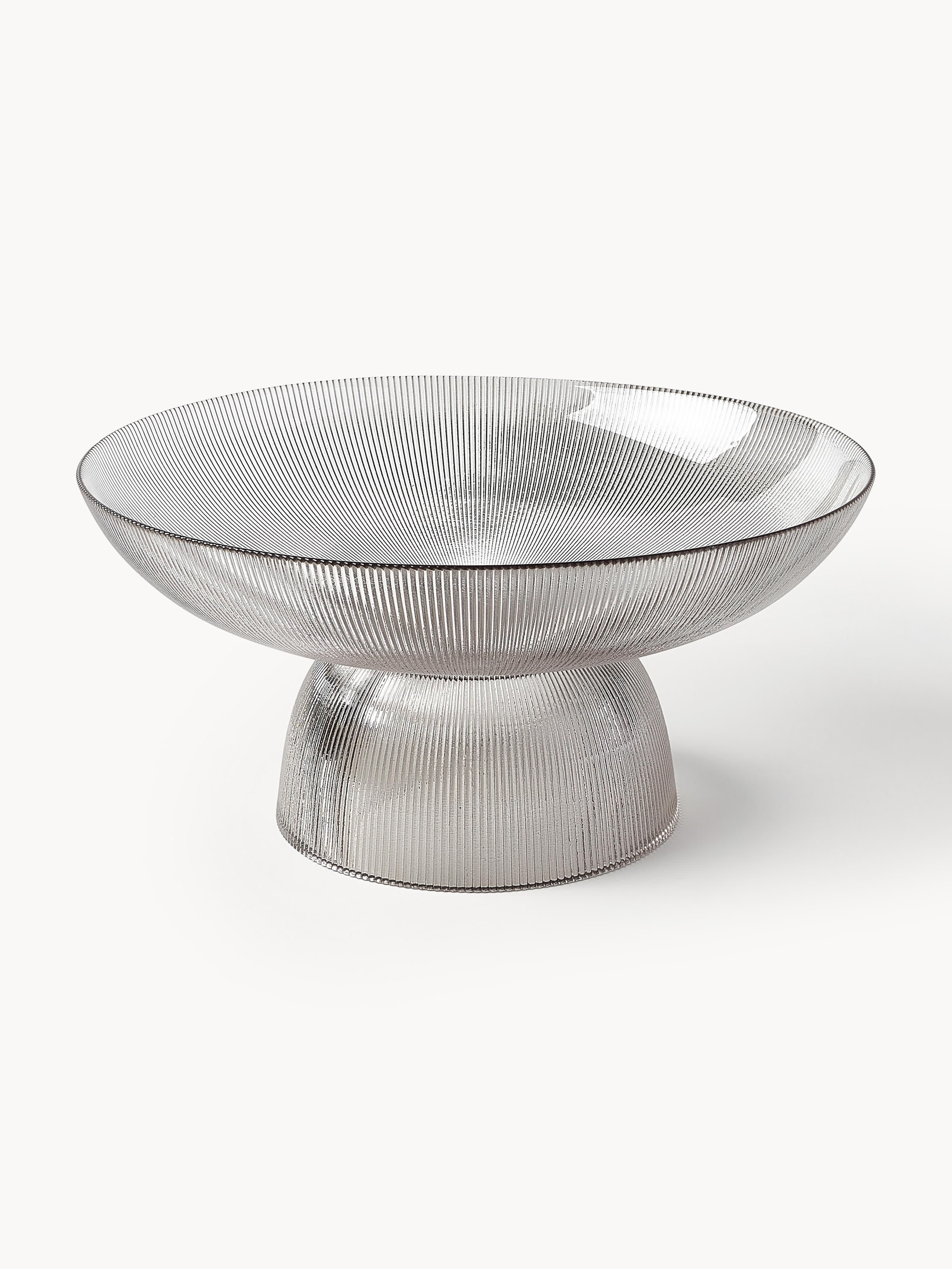 Glas-Schale Lija mit geriffelter Oberfläche
