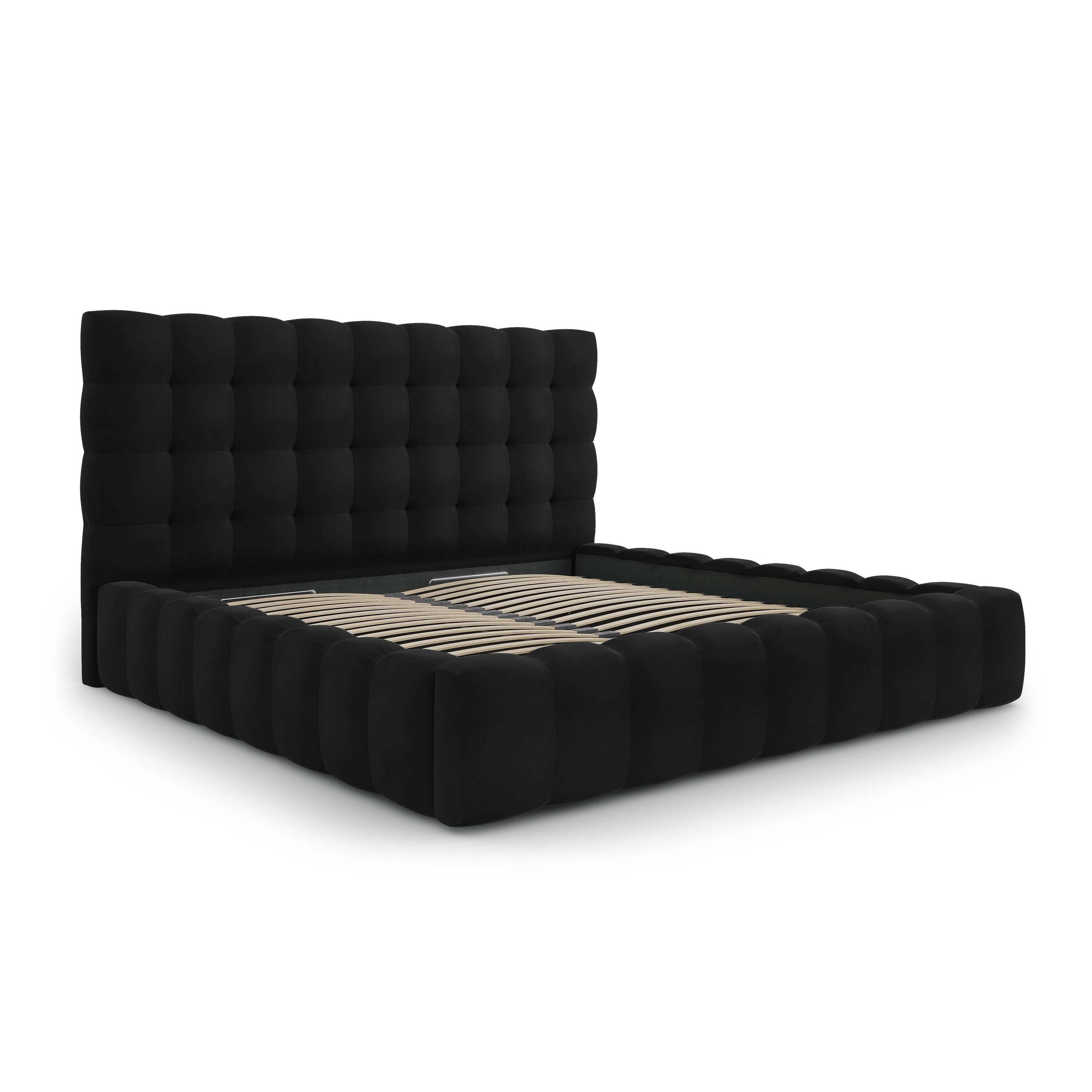 Cosmopolitan Design Bali Bedframe met Opbergruimte - 200 x 200 cm - Zw