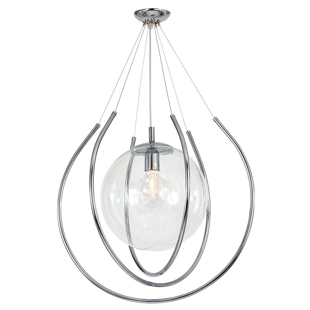 Lampa wisząca chromowana przezroczysty FROM CHROM 1xE27x60W Aldex