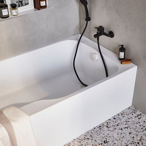 Pack baignoire bain douche 160 x 85 JACOB DELAFON Malice version droite   tablier en niche