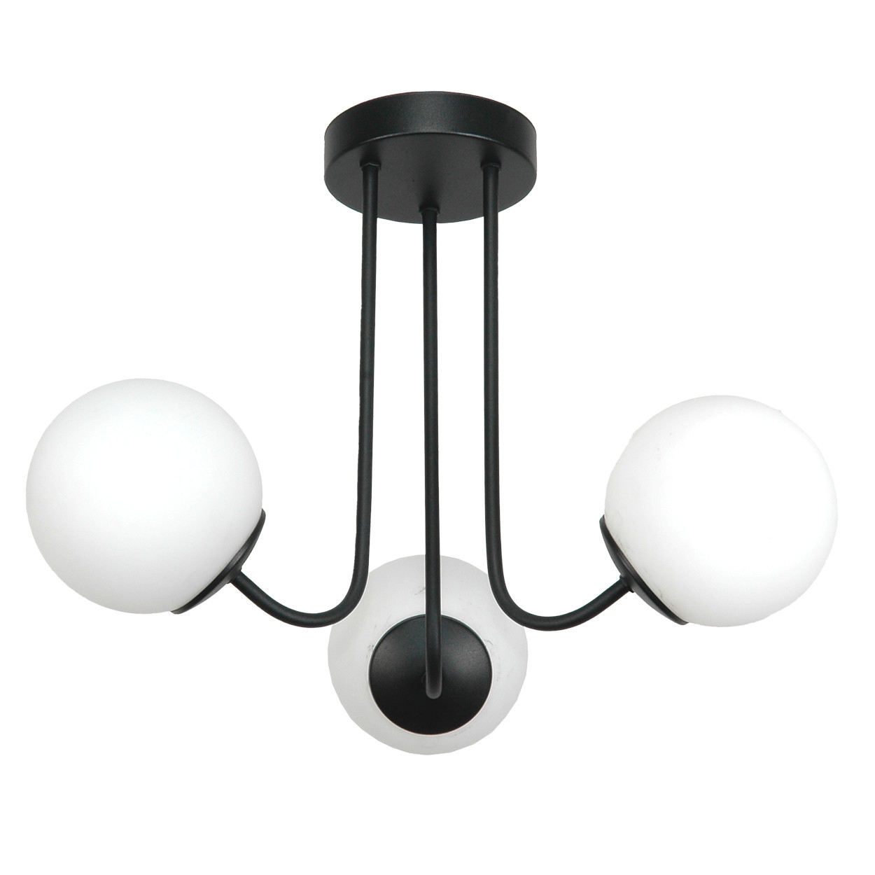 Lampa sufitowa czarna kule białe EDYLIT 3xE14 GOSTI 15-192