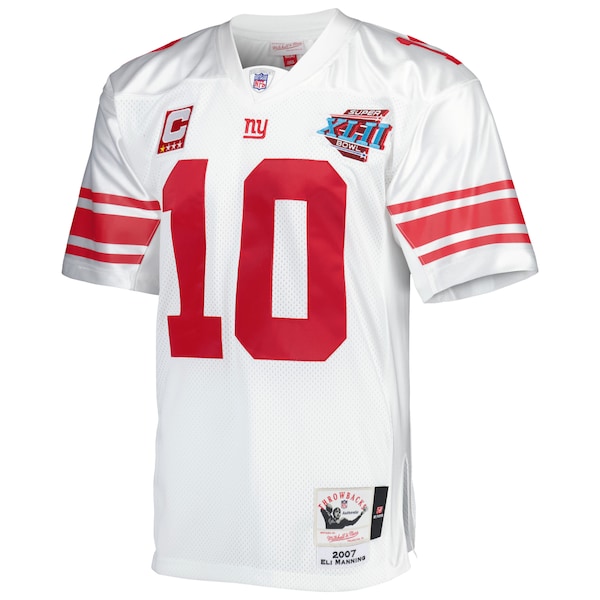 Eli Manning New York Giants 2007 Authentic Throwback Retired Player Jersey - White