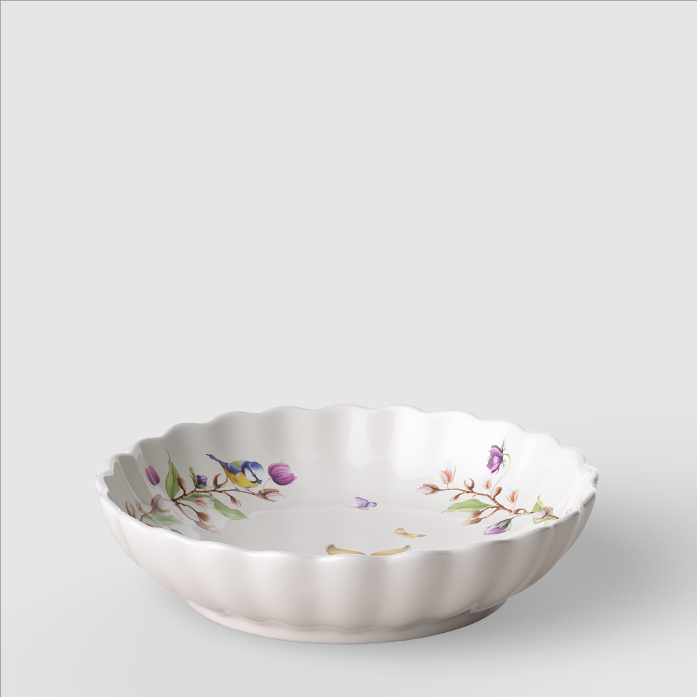 Spring Fantasy Appetizer/ Dessert Bowl - Multi-colored, Premium Porcelain
