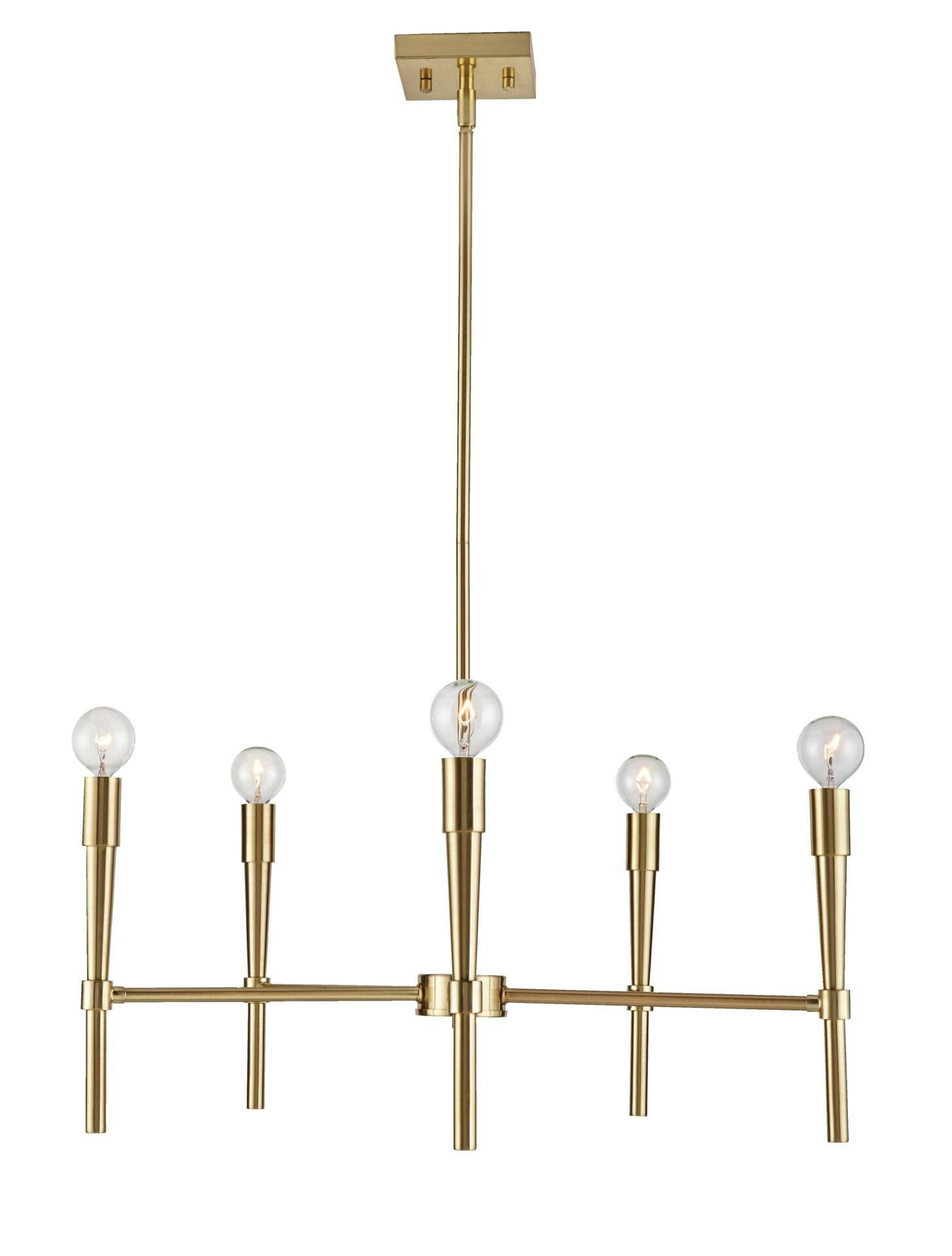 CANVAS Harlowe 5-Light Chandelier, Brushed Brass
