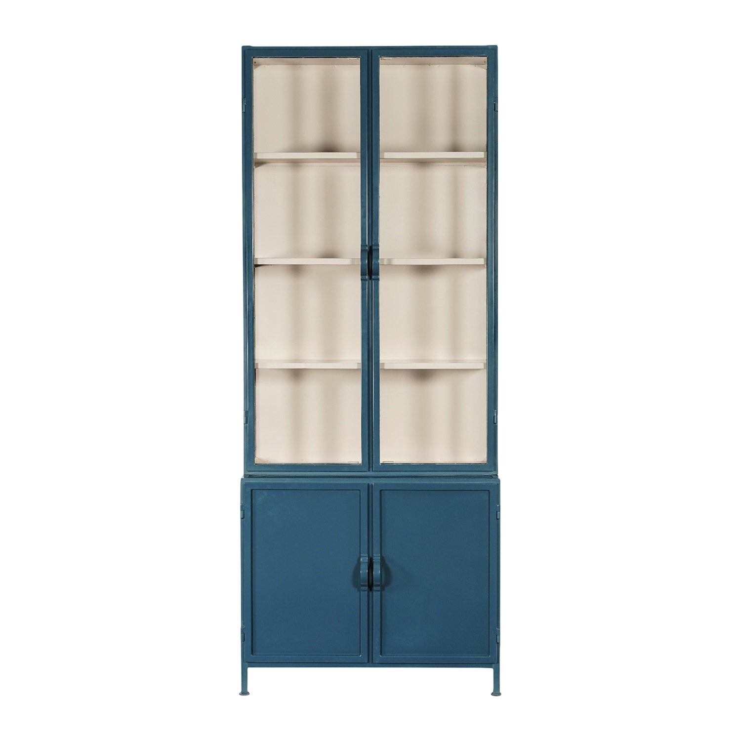 New Routz Detroit Vitrinekast B 95 cm - Blauw / Zand