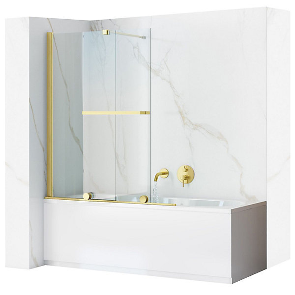 Pare-Baignoire REA Fabian Brushed Gold 100