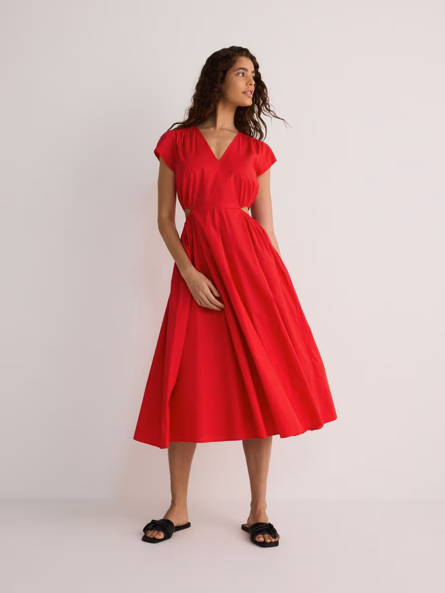 Midi Dress With Cut-Out Details