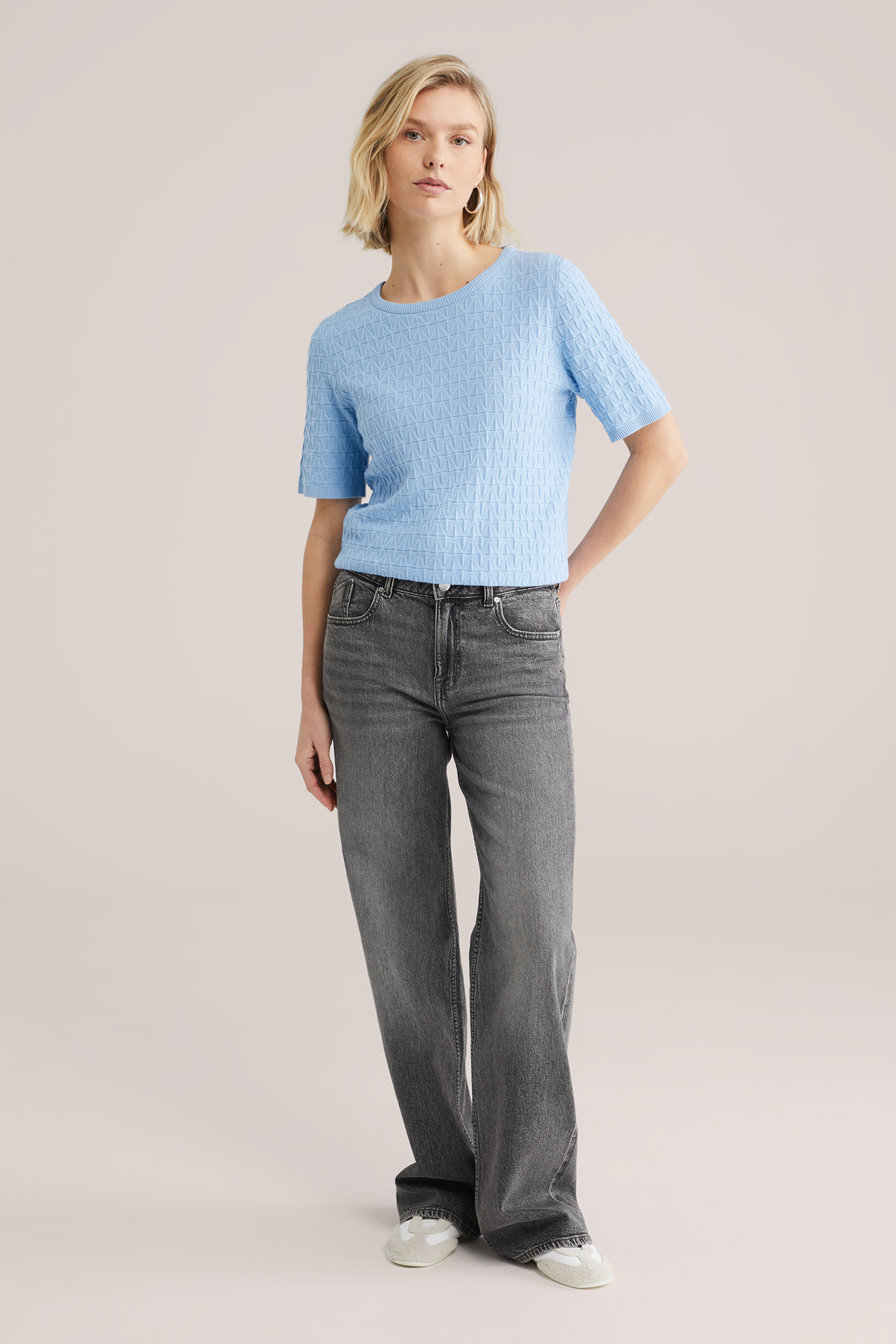 Dames gebreide trui met structuur