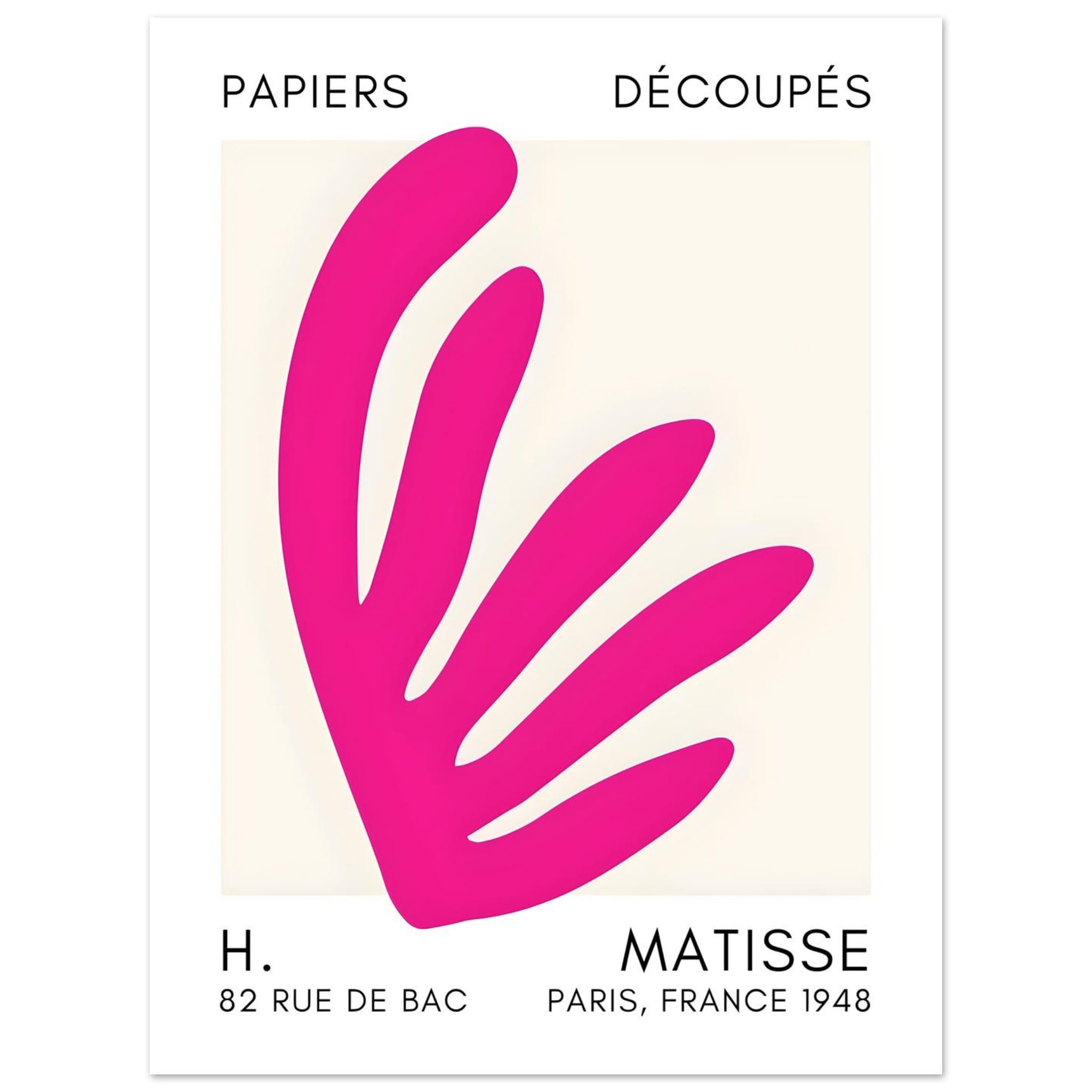 Artfulprints Poster Matisse – Aquatic impression pink  - 30x40 cm - Roze