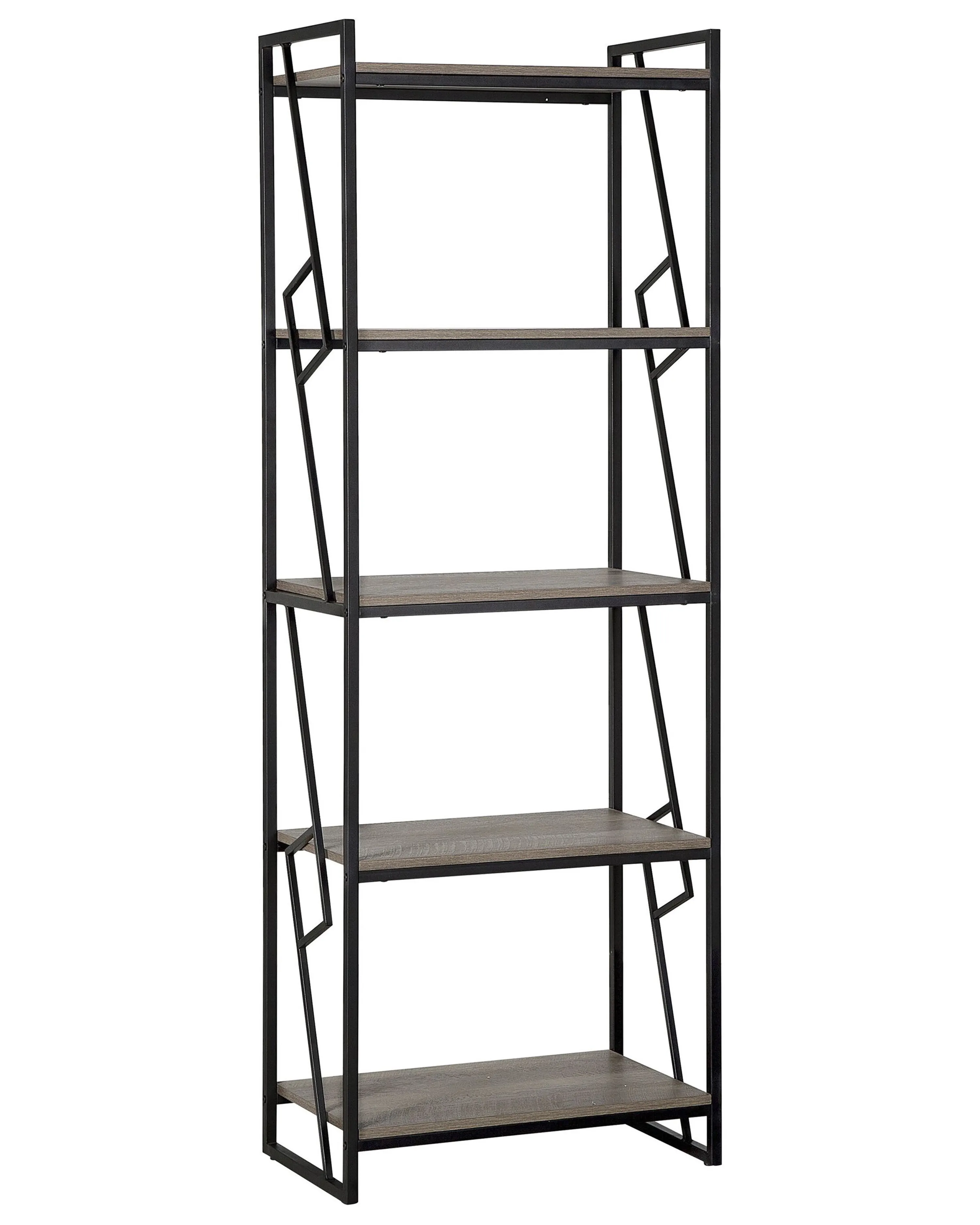 5 Tier Bookcase FORRES 184 cm Brown/ Black